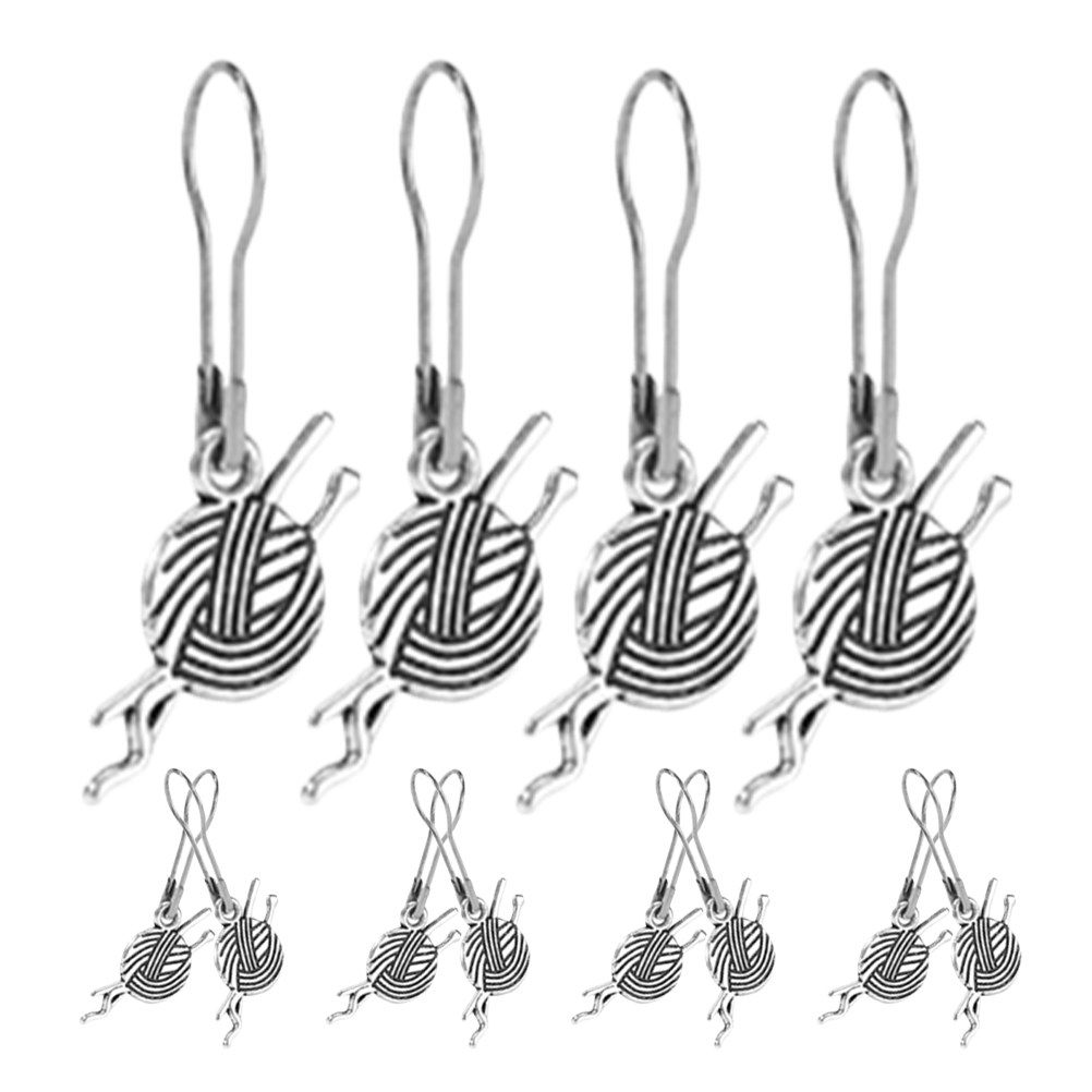 Stitch Marker Ring - 12 ชิ้น ตัวแบ่งช่องถักโครเชต์โลหะน้ำหนักเบา สำหรับงานถักนิตติ้งและโครเชต์ อุปกรณ์งานฝีมือ DIY
