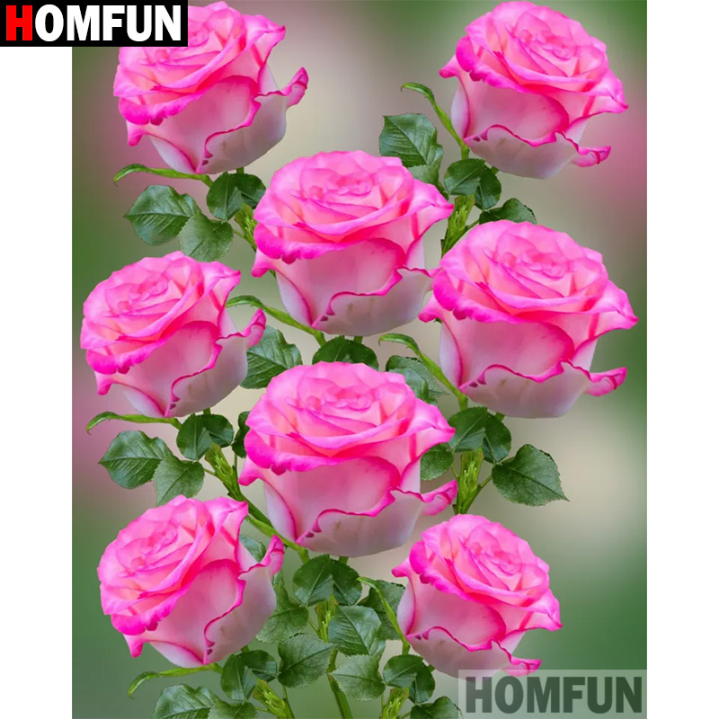 Embroidery Cross Stitch Patterns - HOMFUN เย็บปักถักร้อยเพชร 