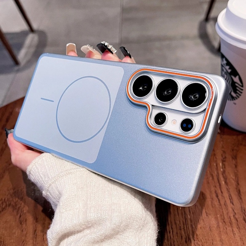 Embroidery Art Painting - สีเมทัลลิกแบบด้านสำหรับเคสโทรศัพท์ Magsafe สำหรับ Samsung Galaxy S23