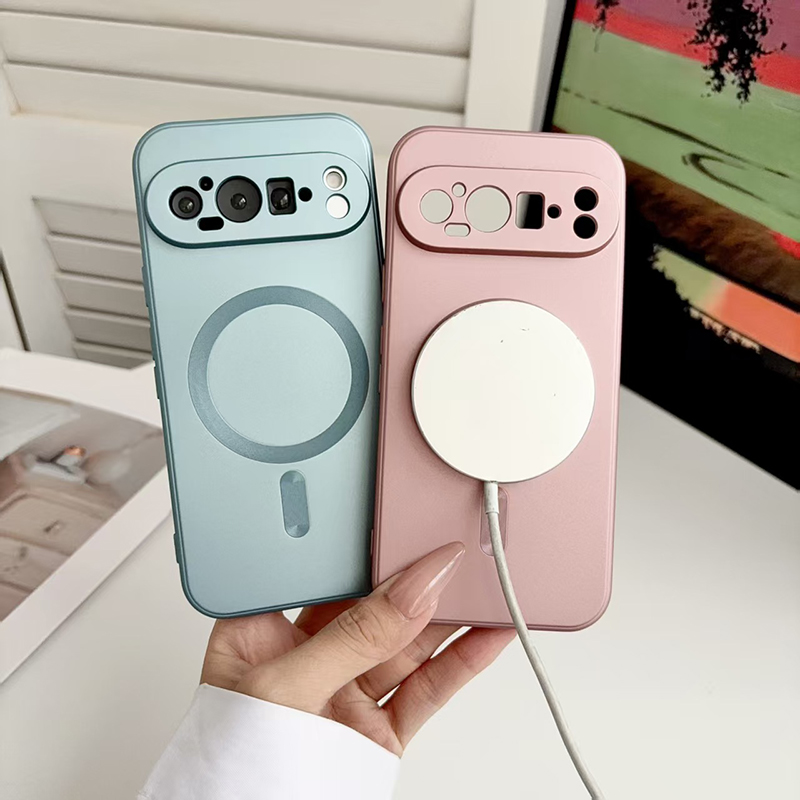 Embroidery Art Painting - เคสโทรศัพท์แม่เหล็กเคลือบสีพื้นเรียบง่าย สำหรับ Google Pixel 11 Pro