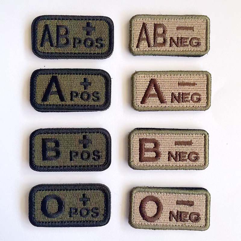 Embroidery Fonts - 1/2 ชิ้น, ป้ายระบุกรุ่นเลือด A B AB