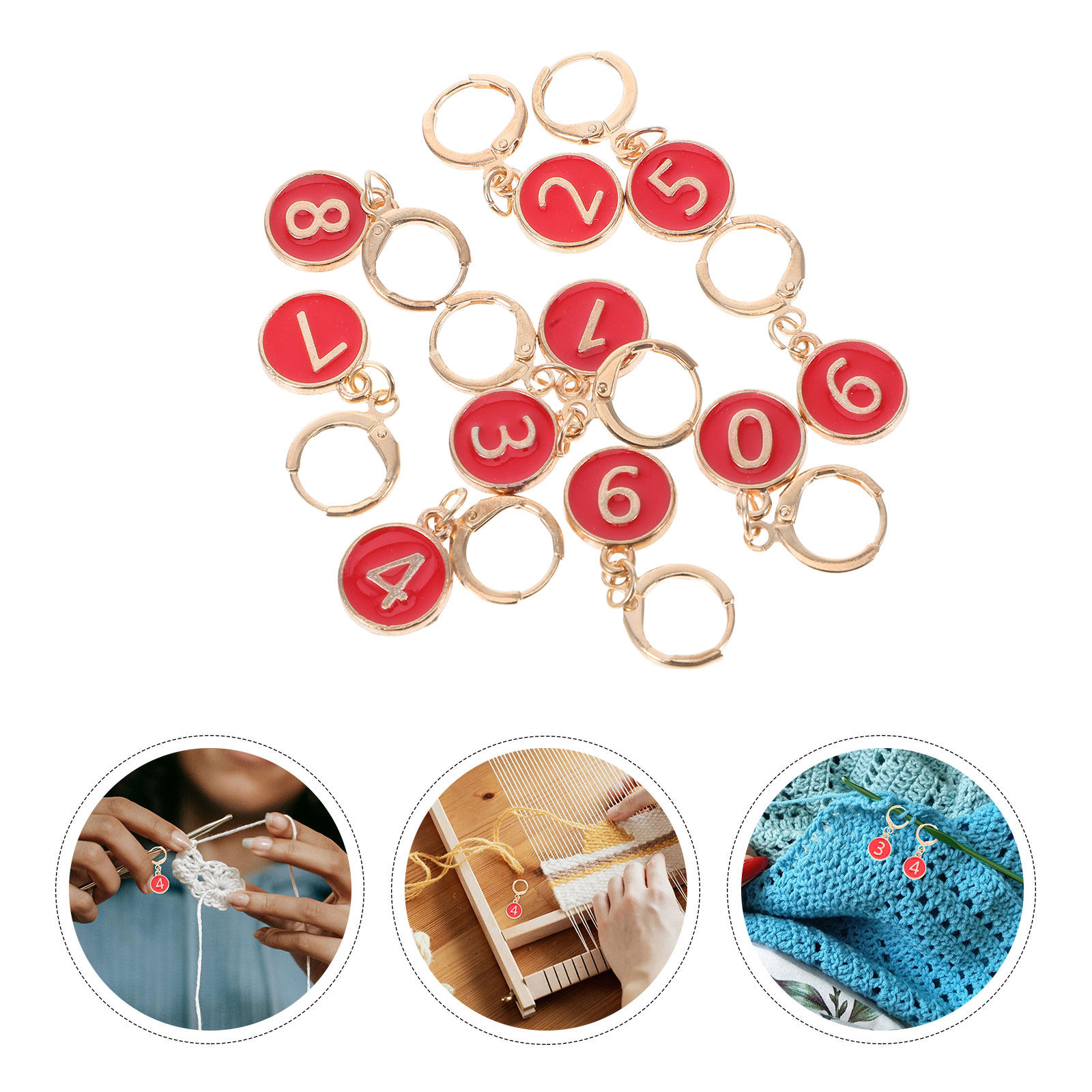 Stitch Marker Ring - ห่วงจับลายถักโลหะผสม ตัวนับลายถัก ตัวบอกแถวทรงกลม ตัวบันทึกแถว วงกลม โลหะ