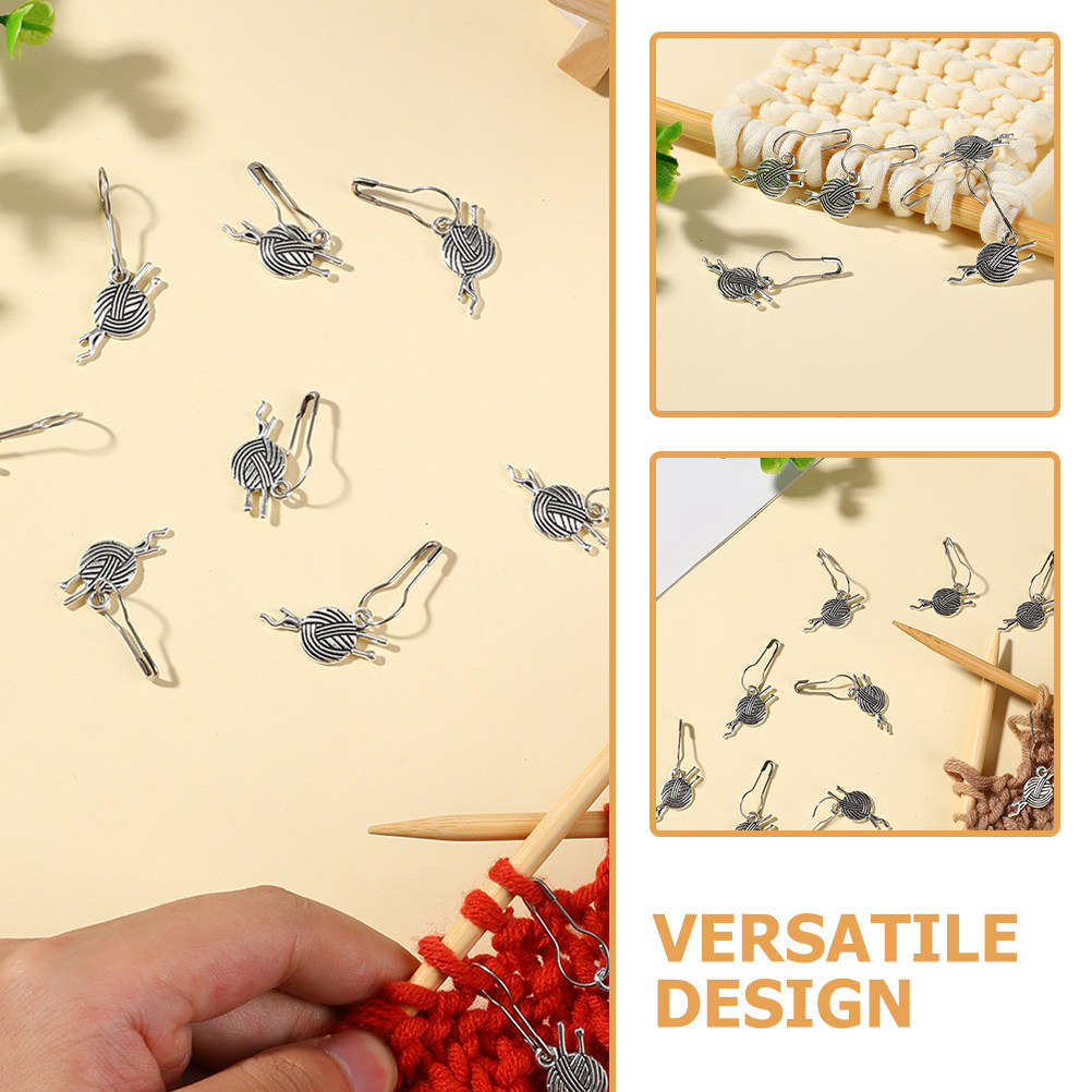 12 ชิ้น ตัวแบ่งช่องถักโครเชต์โ - Stitch Marker Ring บทวิจารณ์และราคา