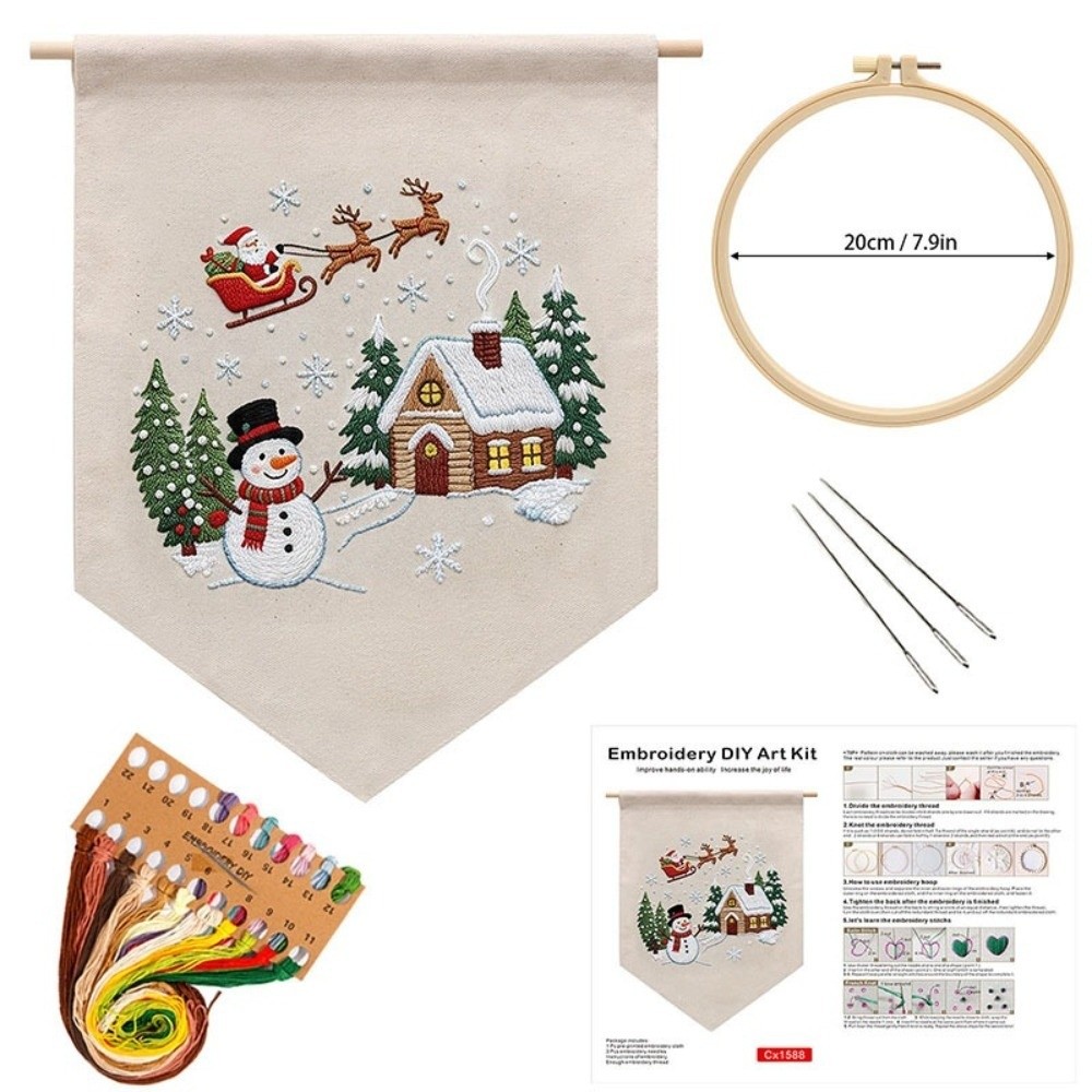 ชุดปักคริสต์มาสทำมือ ลายตุ๊กตา - Embroidery Xmas Kits บทวิจารณ์และราคา
