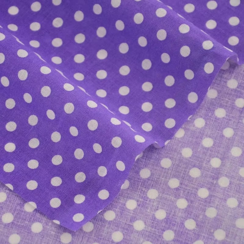 ผ้าคอตตอนพิมพ์ลายจุดสีส้มสีขาว - Embroidery Garments บทวิจารณ์และราคา