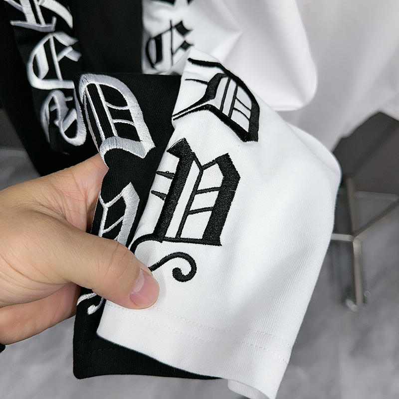 เสื้อยืดแขนยาวปักลายตัวอักษรโก - Embroidery Font Free บทวิจารณ์และราคา