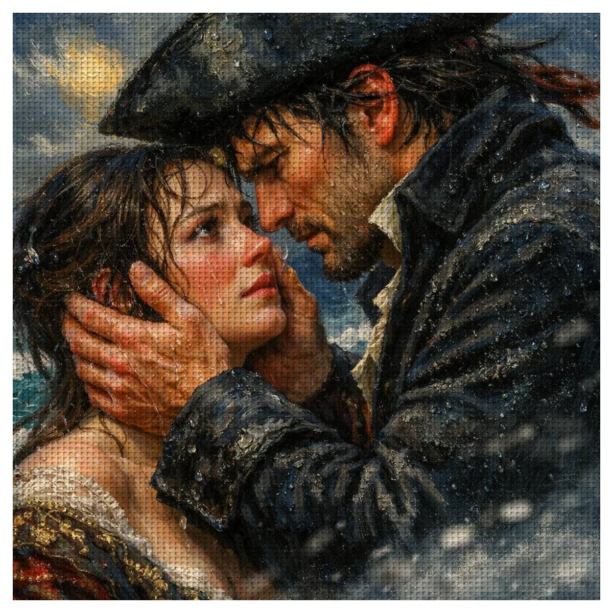 ชุดปักครอสสติชลายคู่รัก 1 ชิ้น - Embroidery Lovers บทวิจารณ์และราคา