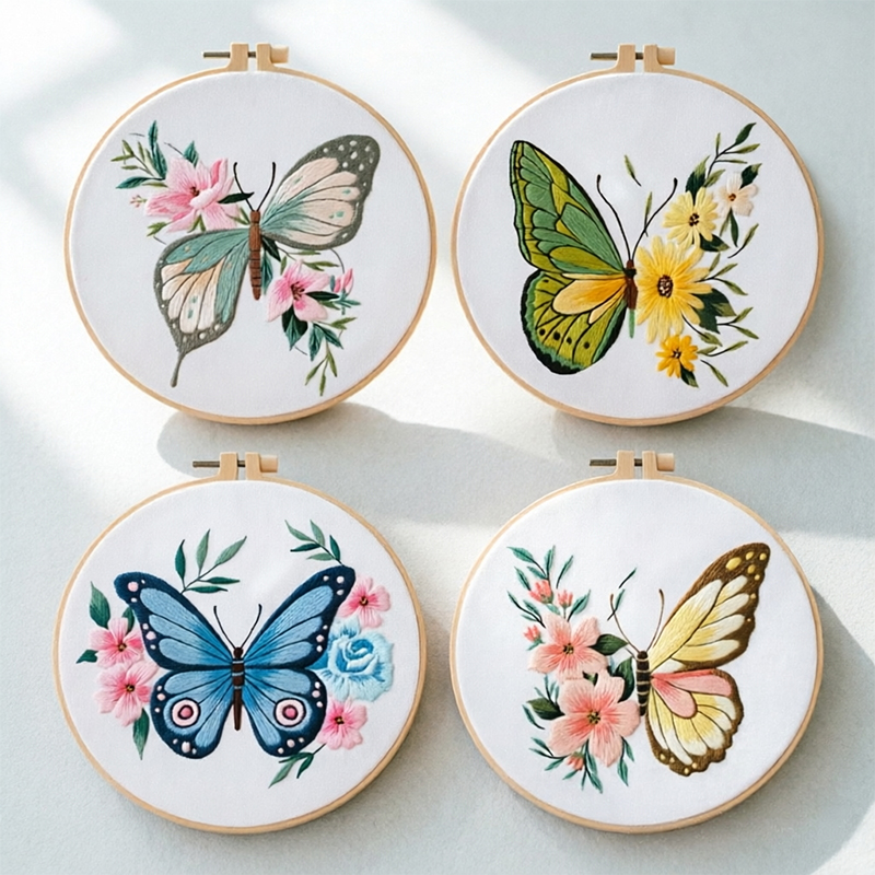 ชุดปักลายผีเสื้อ 1 ชิ้น ขนาด 2 - Embroidery Thread บทวิจารณ์และราคา