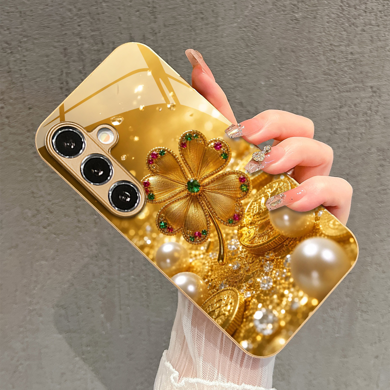 เคสโทรศัพท์ลายใบโคลเวอร์สี่แฉก - Embroidery Art Painting บทวิจารณ์และราคา