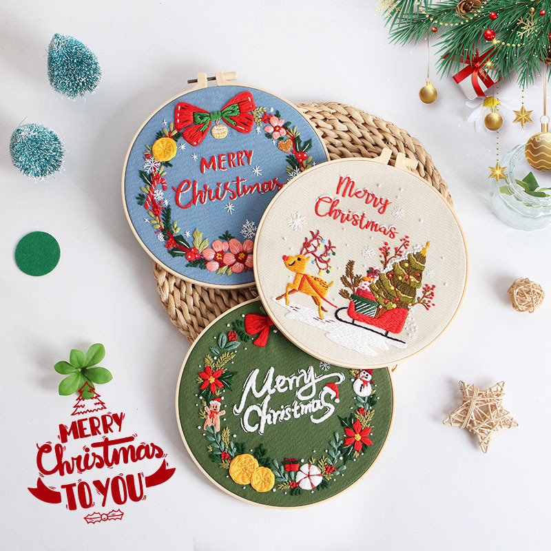 ชุดเย็บปักถักร้อยทำได้ด้วยตัวเ - Embroidery Xmas Kits บทวิจารณ์และราคา