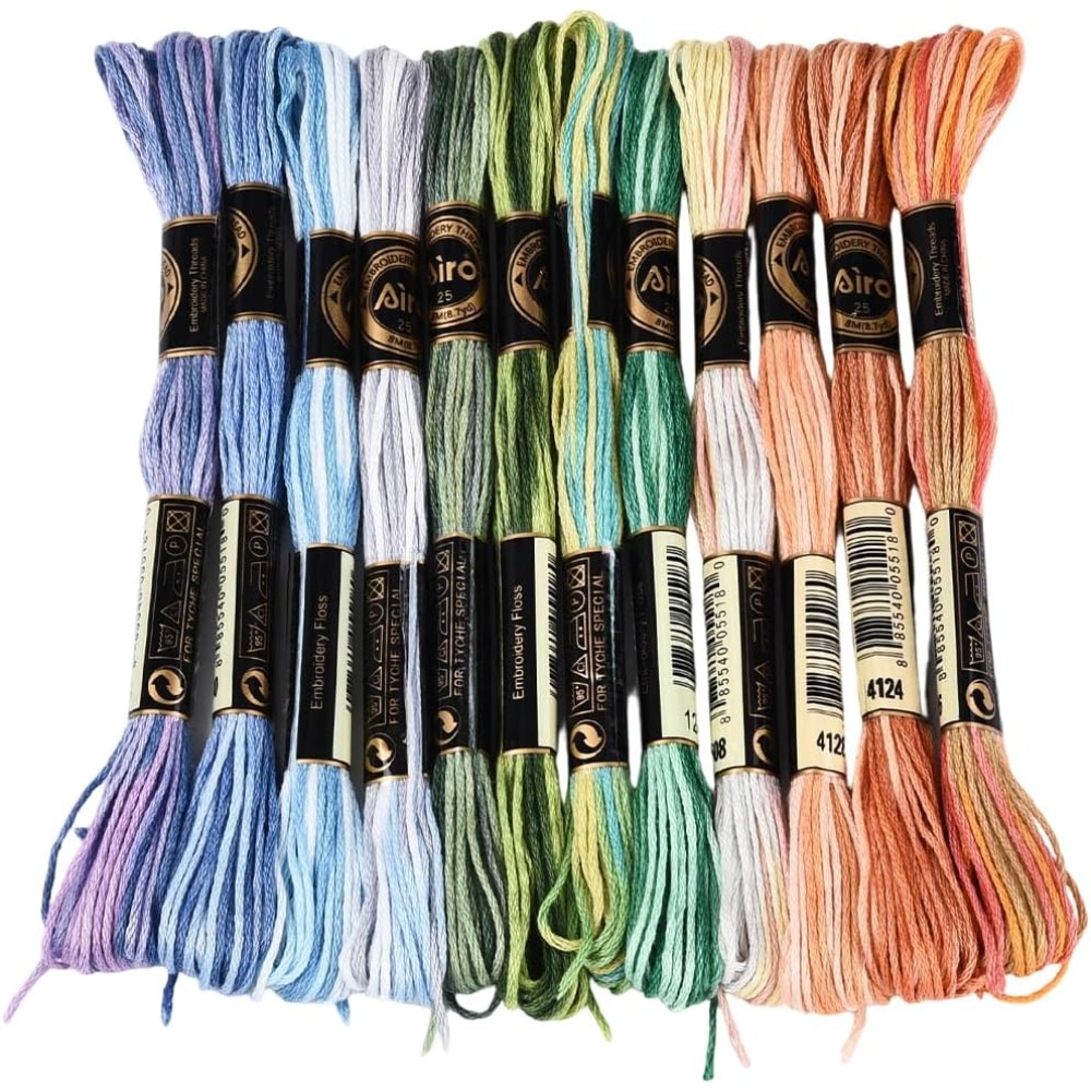 ไหมปักครอสติช 12 ม้วน 105 หลา  - Embroidery Thread บทวิจารณ์และราคา
