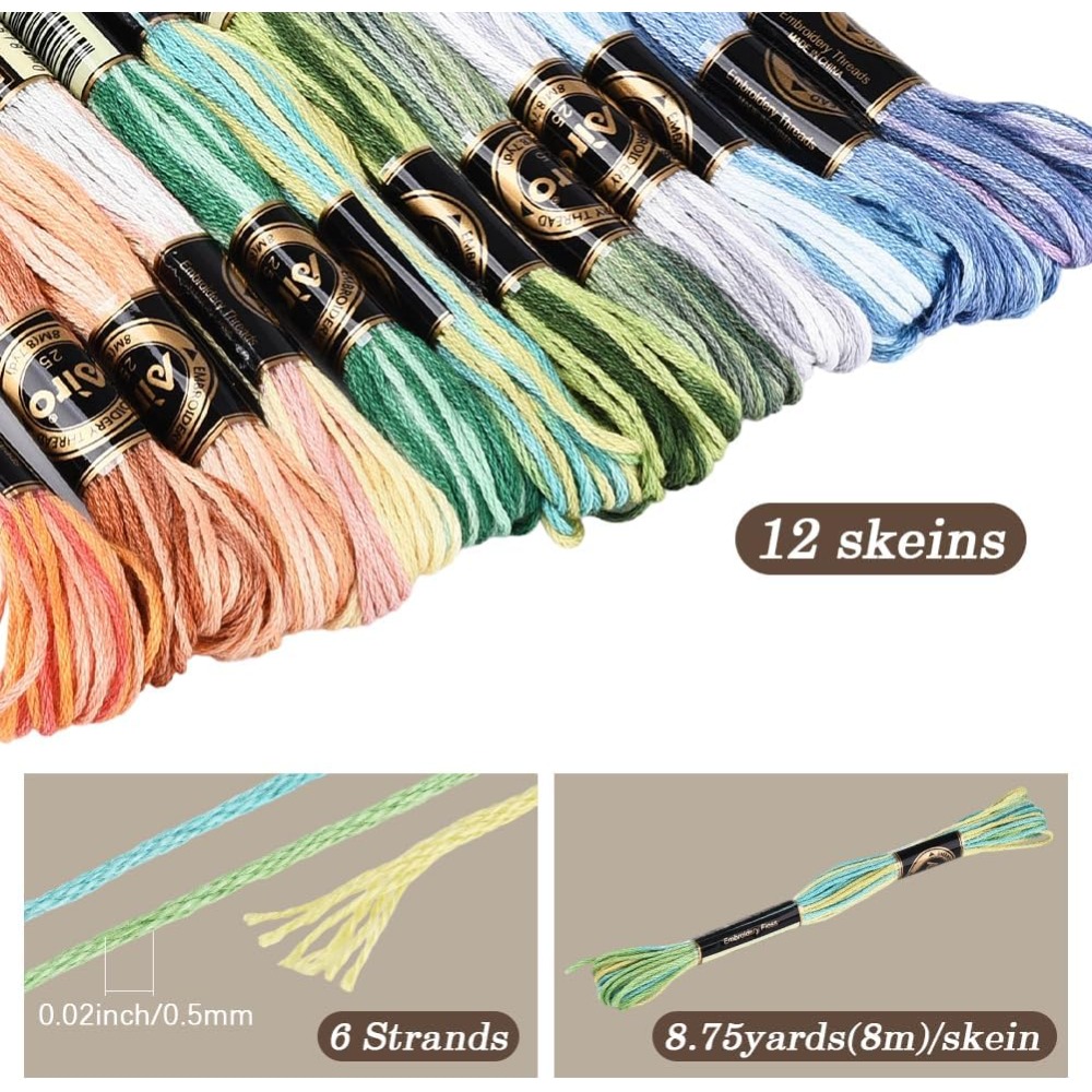 ไหมปักครอสติช 12 ม้วน 105 หลา  - Embroidery Thread บทวิจารณ์และราคา
