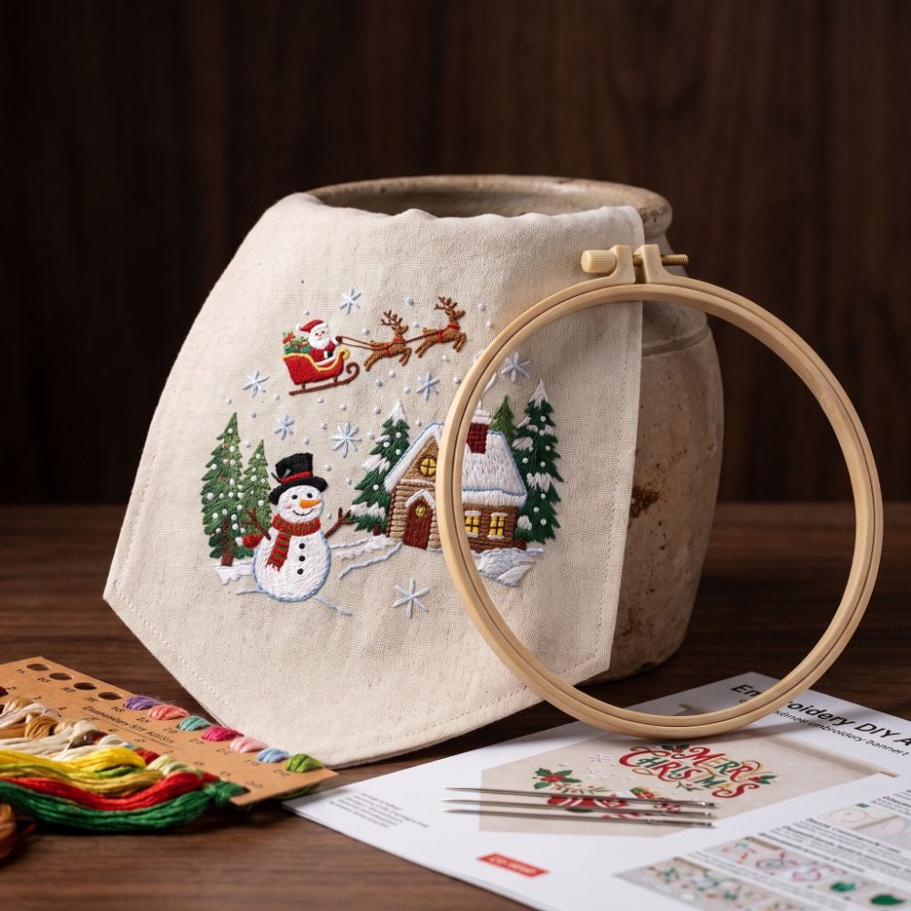 ชุดปักคริสต์มาสทำมือ ลายสโนว์แ - Embroidery Xmas Kits บทวิจารณ์และราคา