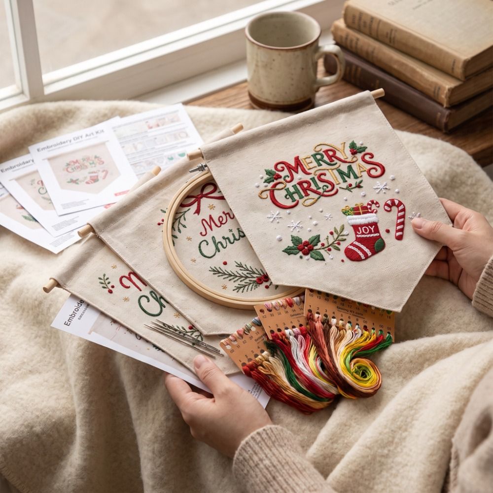 ชุดปักคริสต์มาสทำมือ ลายสโนว์แ - Embroidery Xmas Kits บทวิจารณ์และราคา