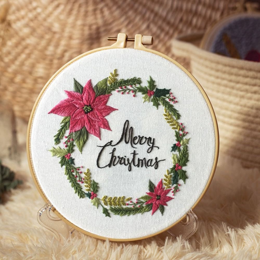 ชุดปักครอสติชลายดอกไม้ กวางเรน - Embroidery Xmas Kits บทวิจารณ์และราคา