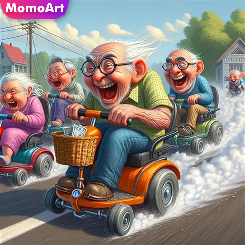 Momoart 5D DIY เพชรโมเสค Old M - Embroidery Lovers บทวิจารณ์และราคา