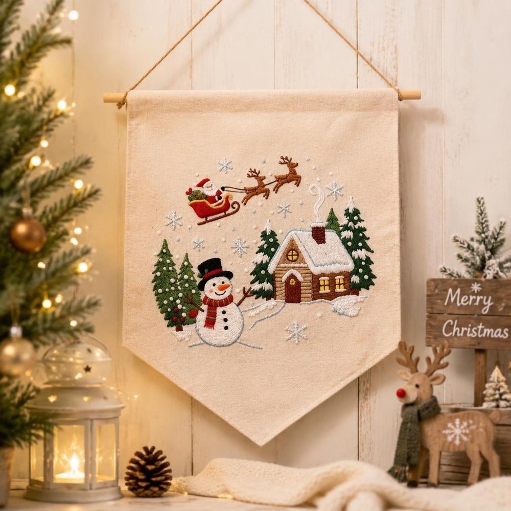 ชุดปักคริสต์มาสทำมือ ลายซานตาค - Embroidery Xmas Kits บทวิจารณ์และราคา