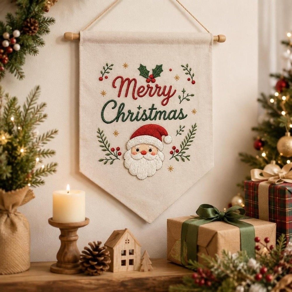 ชุดปักคริสต์มาสทำมือ ลายซานตาค - Embroidery Xmas Kits บทวิจารณ์และราคา