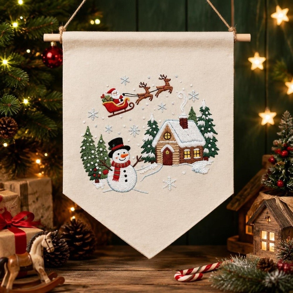 ชุดปักคริสต์มาสทำมือ ลายซานตาค - Embroidery Xmas Kits บทวิจารณ์และราคา