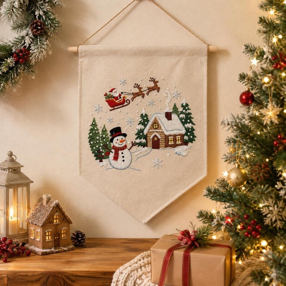 ชุดปักคริสต์มาสทำมือ ลายซานตาค - Embroidery Xmas Kits บทวิจารณ์และราคา