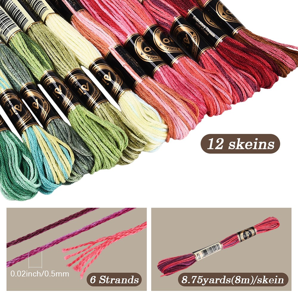 ด้ายปักไหมพรม 105 หลา 6 เส้น ด - Embroidery Thread บทวิจารณ์และราคา