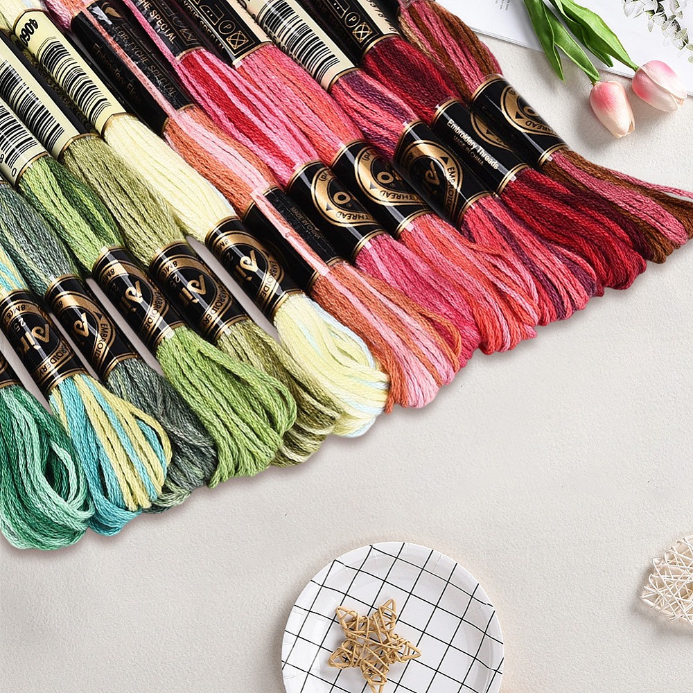 ด้ายปักไหมพรม 105 หลา 6 เส้น ด - Embroidery Thread บทวิจารณ์และราคา