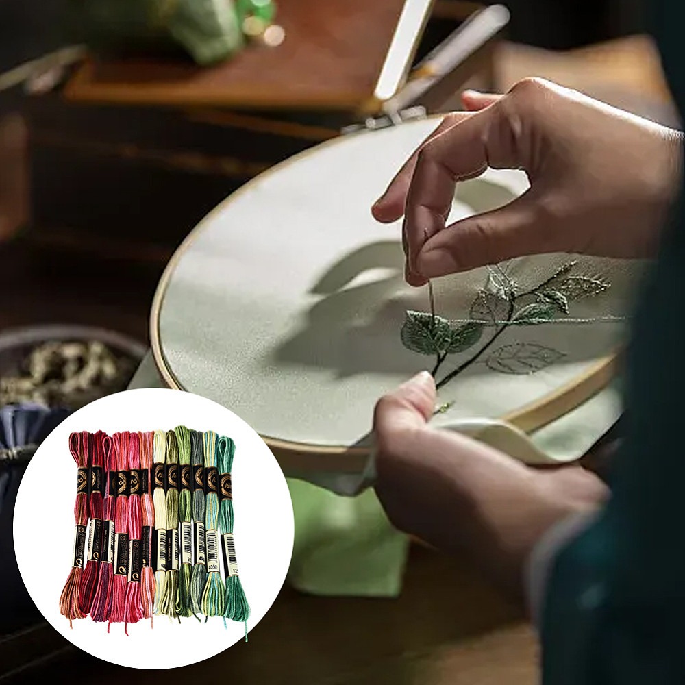 ด้ายปักไหมพรม 105 หลา 6 เส้น ด - Embroidery Thread บทวิจารณ์และราคา
