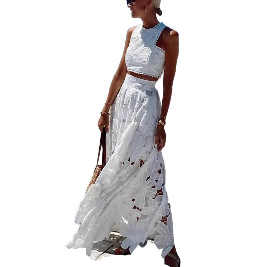 ชุดเซ็ต 2 ชิ้น ผ้าลูกไม้ปักลาย - Embroidery Skirt บทวิจารณ์และราคา