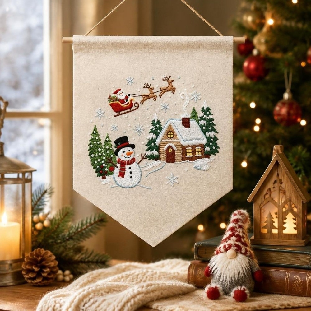 ชุดปักคริสต์มาสทำมือ ลายสโนว์แ - Embroidery Xmas Kits บทวิจารณ์และราคา